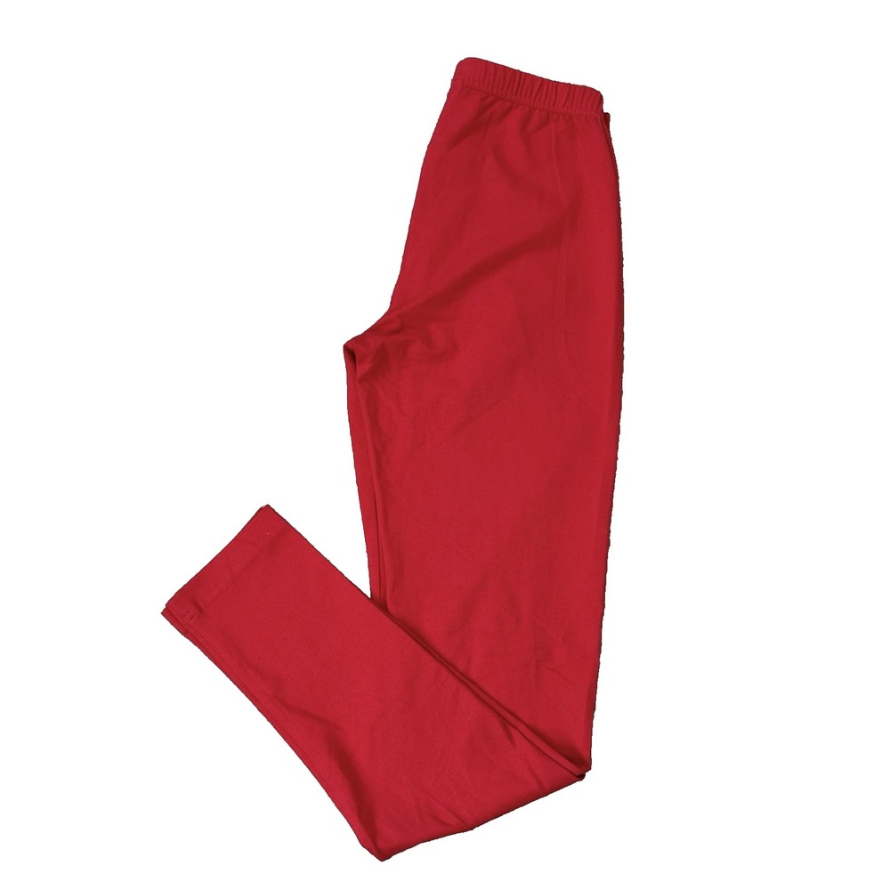 Hanna Andersson Cotton Stretch Pant Leggings Girl 160 XL 14 16 Red Solid Pull On